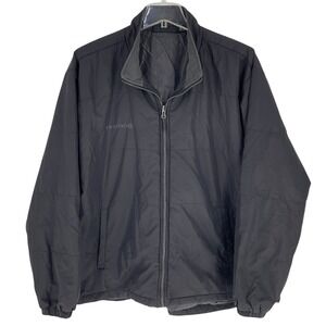 Swiss‎ Tech Mens 3XL Black Lightweight Quilted Jacket Fleece Collar Layering